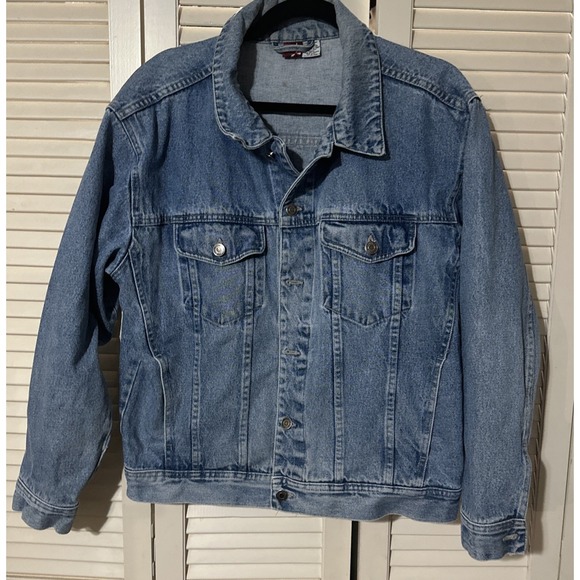 Marlboro Jackets & Blazers - Marlboro Denim Jean Jacket Mens Small Blue Button Down Trucker Vintage Grunge